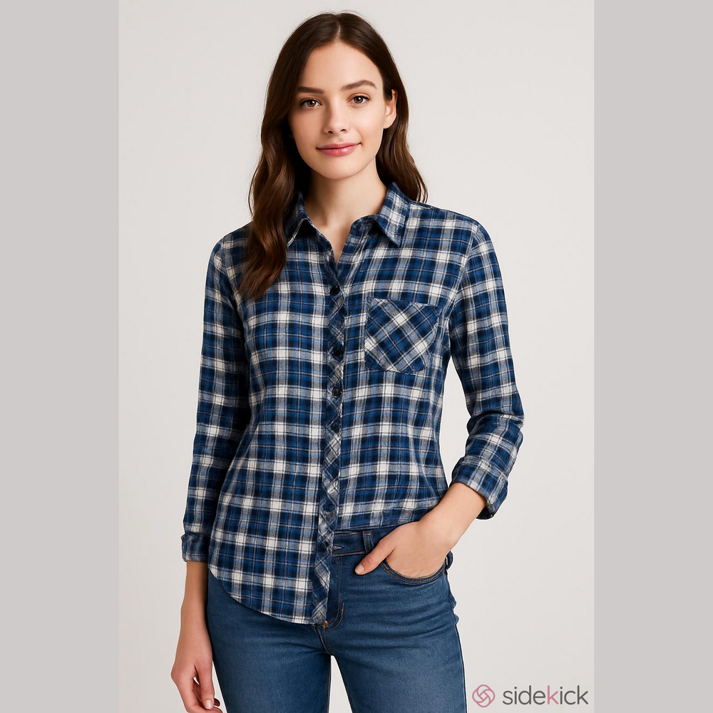 Rails Hunter Plaid Super Soft Flannel Button Up Blue